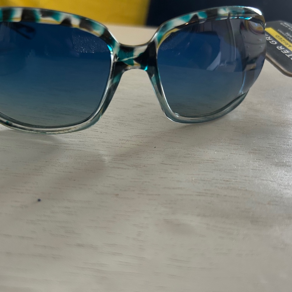 Foster Grant Blue and Yellow Patterned Sunglasses